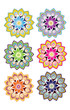 Flower pattern design with different color set