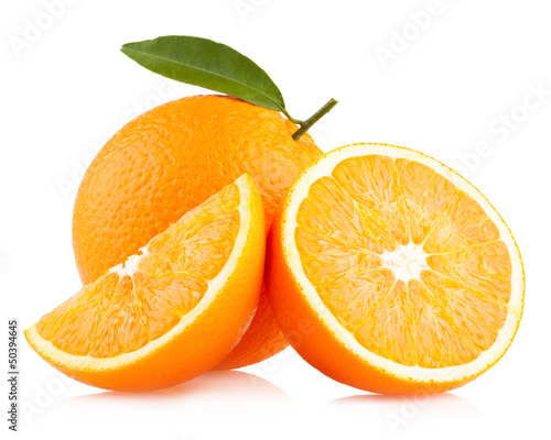 Photo: ripe orange with slices ripe orange with slices