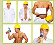 Hardworker in white uniform with hot body