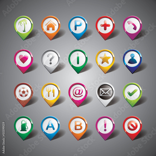 Vector: Vector pointer icon set on gray background. EPS 10 illustration. Vector pointer icon set on gray background. EPS 10 illustration.