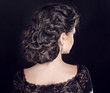 Hair. Wavy Hairstyle. Beautiful Brunette Girl. Curly Hair.