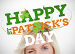St patricks day greeting with blonde woman