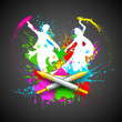 Vecteur : Couple Playing Holi Couple Playing Holi