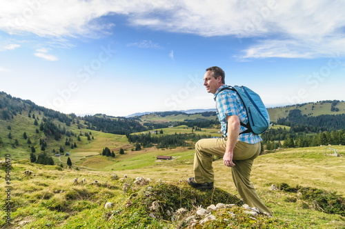 Photo: Wanderer im Aufstieg Wanderer im Aufstieg
