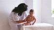Cute baby in a visit at the doctor
