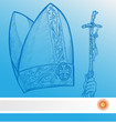 vatican symbolS whit argentina flag   