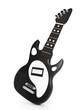 Icon black mobile guitar on a white background