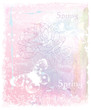 Vector: grunge background with butterfly and flowers grunge background with butterfly and flowers