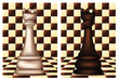 White and Black Chess Rook, vector illustration
