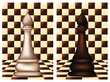 White and Black Chess Bishop, vector illustration