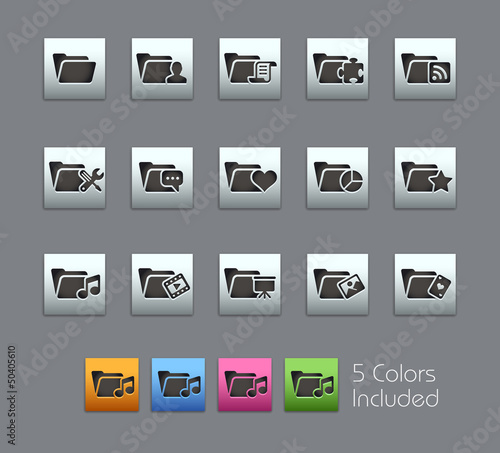 Vector: Folder Icons 2 / Vector includes 5 Colors Folder Icons 2 / Vector includes 5 Colors