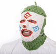 Man fooling around in funny Balaclava.