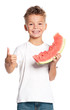 Boy with watermelon