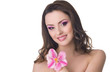 Photo: Beautiful woman with orchid Beautiful woman with orchid