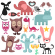 Random set of various funny animals