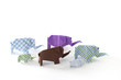 Elefantenherde Origami 5