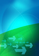 graphic backdrop blue green