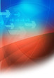 blue red brochure graphics