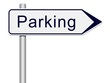 Vector: Panneau direction parking Panneau direction parking