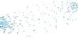 Video: Blue Drops collision in slow motion closeup. White background. Blue Drops collision in slow motion closeup. White background.