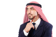 Arab businessman isolated on the white