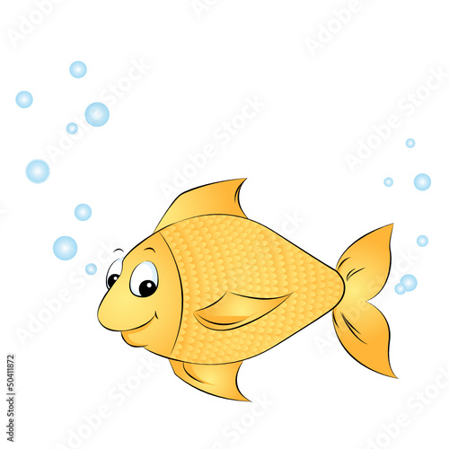 Vector: Fisch mit Blubberblasen Fisch mit Blubberblasen