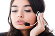 Young heldesk operator with headset