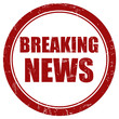 Grunge Stempelrot rund BREAKING NEWS