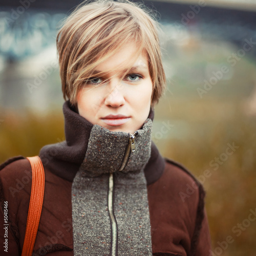 Photo: Vintage portrait of young beautiful blonde Vintage portrait of young beautiful blonde
