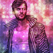 Multicolored portrait of elegant young handsome man.