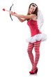 Woman with bow in valentine concept