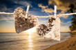 Foto: Herzen vor Hawai'i-Hintergrund Herzen vor Hawai'i-Hintergrund