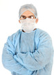 Surgeon with folded arms