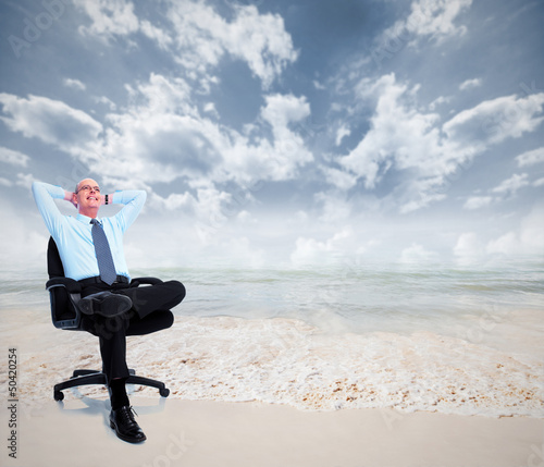 Photo: Relaxing businessman. Relaxing businessman.
