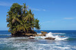 Beautiful tropical islet with lush vegetation