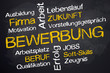 Kreidetafel mit Bewerbung