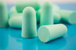 foam earplugs close up