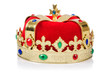 King crown isolated on white