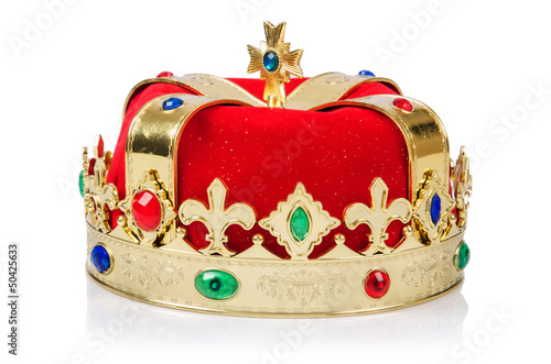 Photo: King crown isolated on white King crown isolated on white