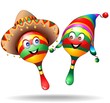 Maracas Cartoon Characters-Vector