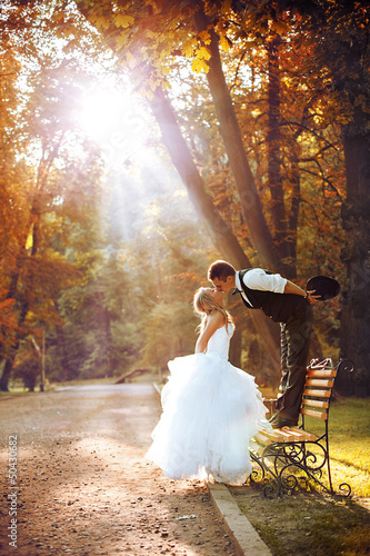 European bride and groom