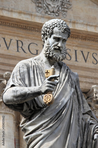 Photo: Statue of Saint Peter the Apostle in Rome, Italy Statue of Saint Peter the Apostle in Rome, Italy