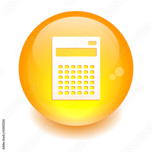 Vector: bouton sphere internet calculatrice finance orange bouton sphere internet calculatrice finance orange