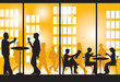 Evening dinner Vector