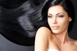 Beautiful  woman with long straight hair