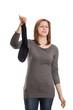 girl looks in disgust at male sock