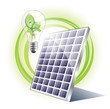 Solar panel with lightbulb