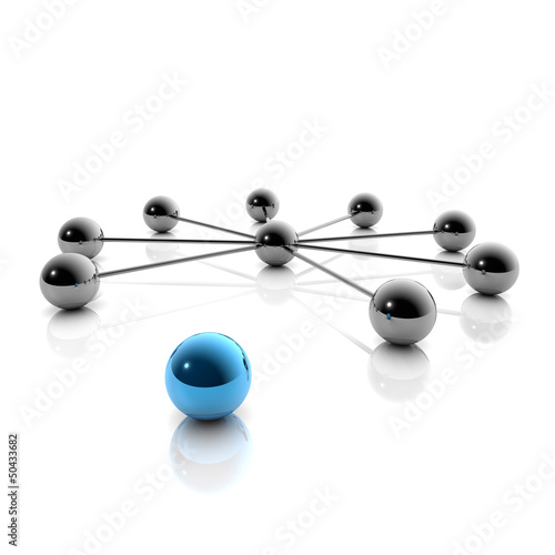 Illustration: 3D Grafik / 3D Illustration: Network und Social Media 3D Grafik / 3D Illustration: Network und Social Media