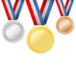 Vector: set of medals on white set of medals on white