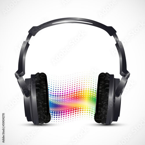Vector: musical headphones with equalizer musical headphones with equalizer